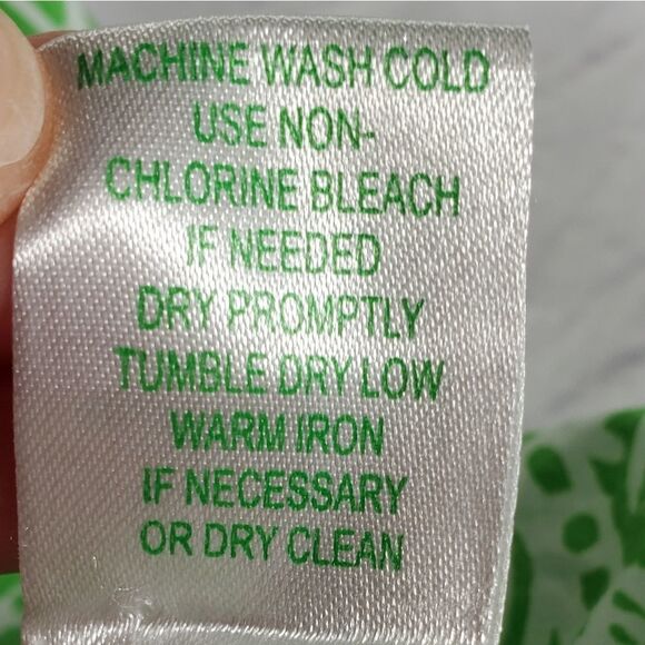 🦋Vintage Lilly Pulitzer Lime Leaf & Giraffe Print 3/4 Sleeve Tunic Top XSmall - Picture 13 of 13